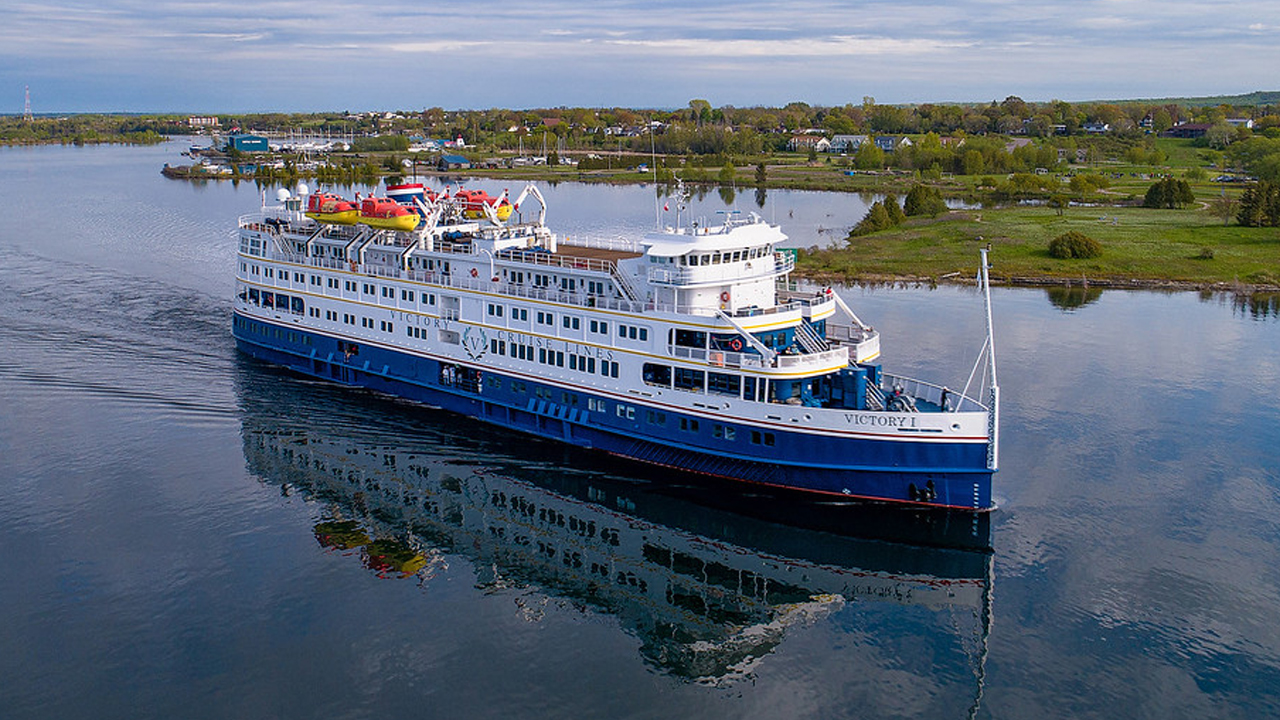 Victory Cruise Lines’ 202-passenger Victory I cruising on Georgian Bay, Ontario.