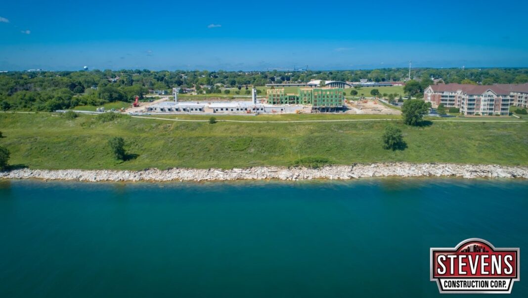 See construction photos of St. Francis lakefront luxury housing development