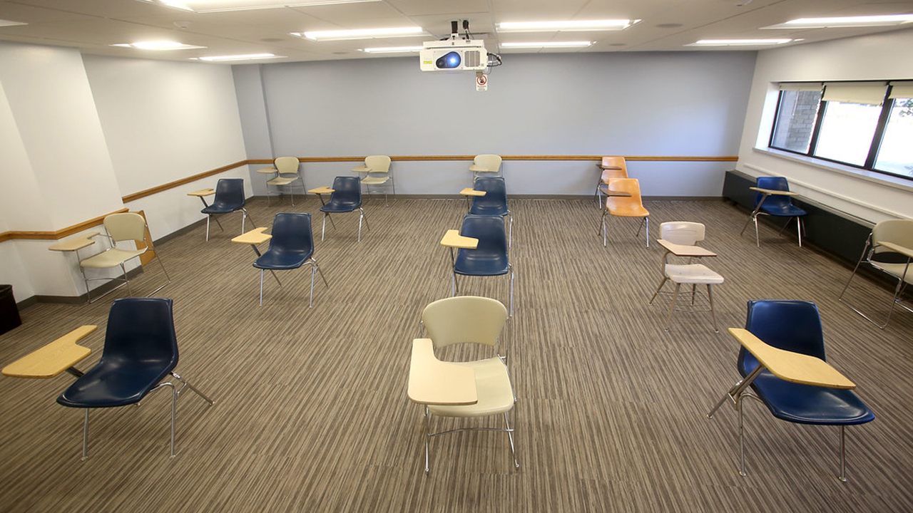 Across Marquette’s campus, classrooms have been reconfigured and equipment was installed to accommodate remote learning.