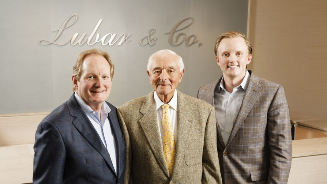 David, Sheldon and Patrick Lubar in the offices of Lubar & Co. at the 833 East building in downtown Milwaukee.