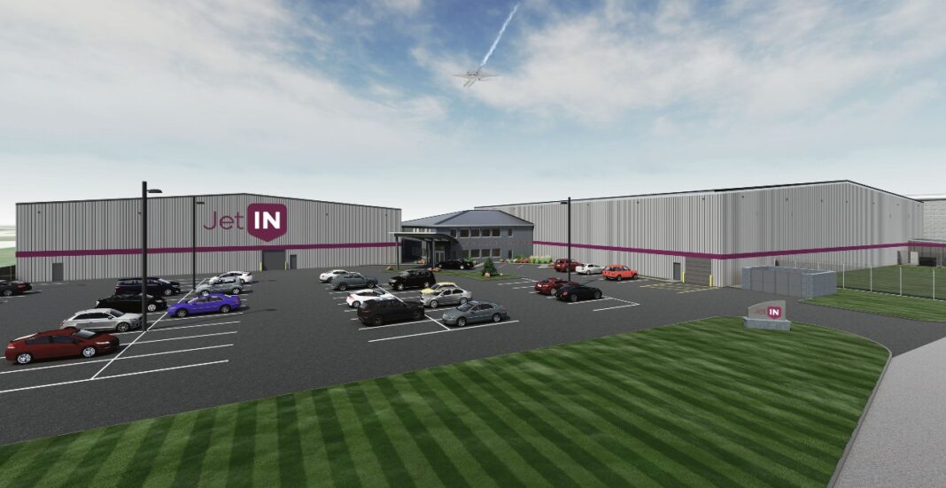 A rendering of Jet In and Jet Out's new campus at Milwaukee Mitchell International airport, courtesy of Jet In.