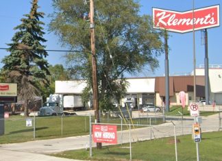 Klement Sausage Co.'s Chase Avenue facility. Image courtesy of Google Maps.