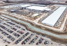 Construction continues at Microsoft's data center in Mount Pleasant. Submitted photo