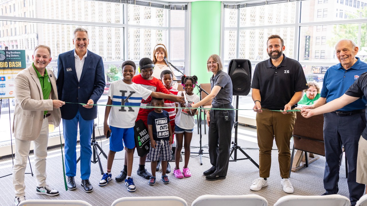 Big Brothers Big Sisters of Metro Milwaukee hosted a ribbon cutting for its new headquarters on Saturday, July 12, 2025. Photo credit: Big Brothers Big Sisters of Metro Milwaukee