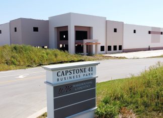 The entrance to the Capstone 41 Business Park. Image courtesy of Capstone Quadrangle.