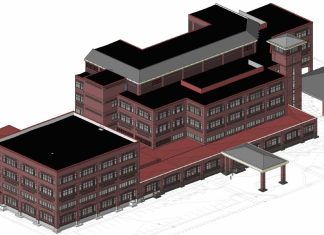 Froedtert South Pleasant Prairie rendering with planned four-story addition.