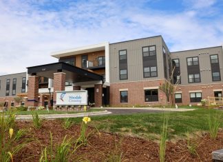 The Harry and Jeanette Weinberg Residences at Woodale Crossing, located at 4110 W. Woodale Ave. Photo credit: Jewish Family Services