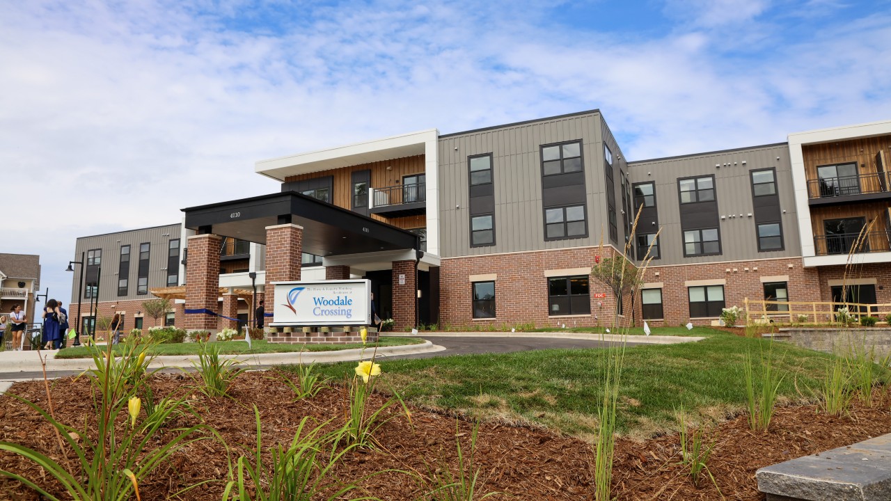 The Harry and Jeanette Weinberg Residences at Woodale Crossing, located at 4110 W. Woodale Ave. Photo credit: Jewish Family Services