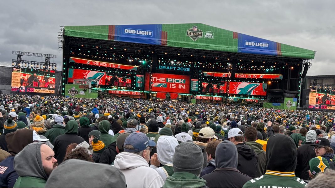 The crowd at the 2025 NFL Draft in Green Bay.