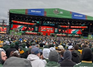 The crowd at the 2025 NFL Draft in Green Bay.