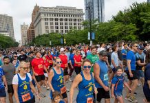 A scene from the annual Roots & Wings 5k run/walk during the 2024 Northwestern Mutual Annual Meeting. Photo credit: Northwestern Mutual