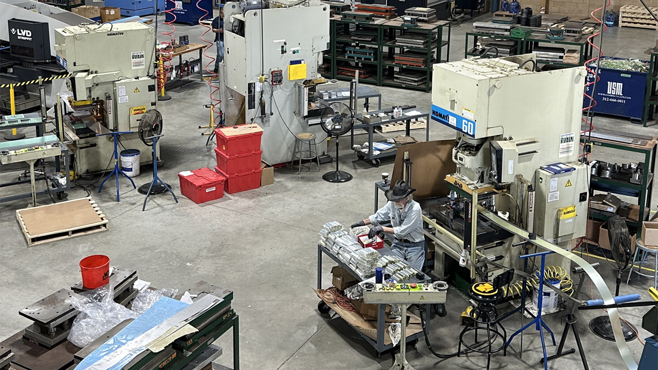 Inside Reflective Concepts’ 50,000- square-foot facility in Kenosha.
