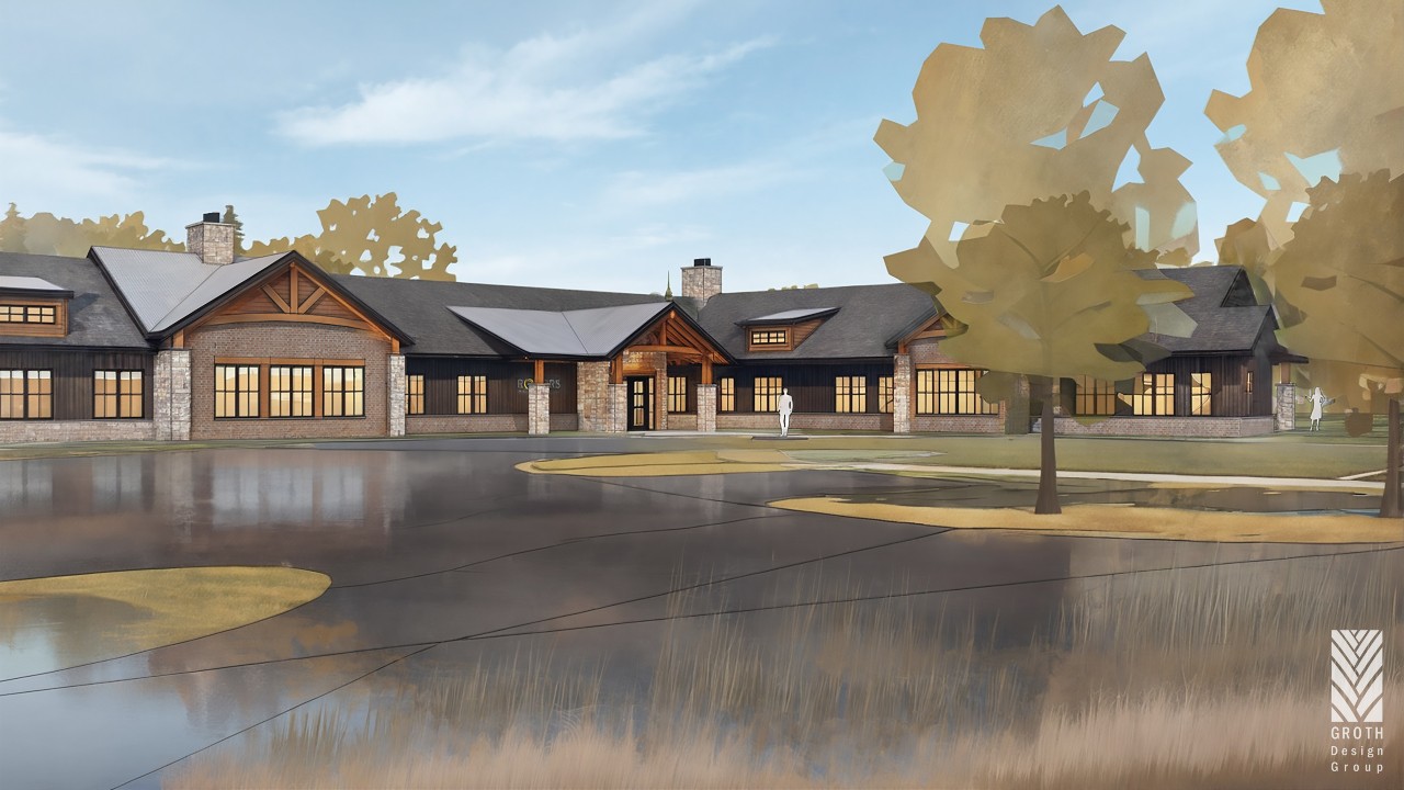 A rendering of Rogers Behavioral Health's future 24-bed residential eating disorder treatment facility on its Oconomowoc campus. Rendering by GROTH Design Group