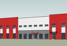 Two spec industrial buildings are planned for the Klement Business Park in Fort Atkinson. Renderings courtesy of Sketchworks Architecture.