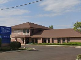 State Bank of the Lakes branch in Pleasant Prairie. Image from Google.