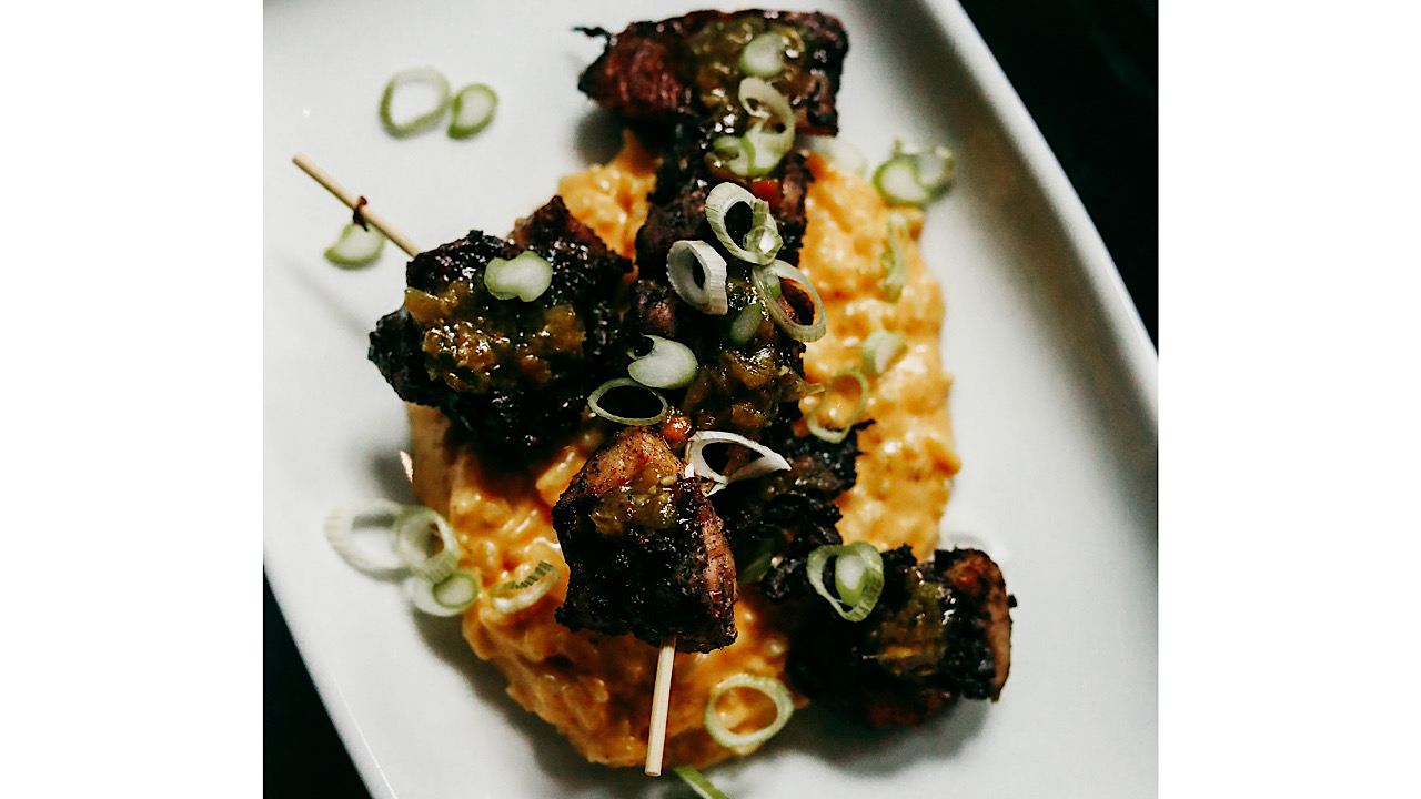 Caribbean Chicken Skewers at The Conroy. Photo credit: Volante Group