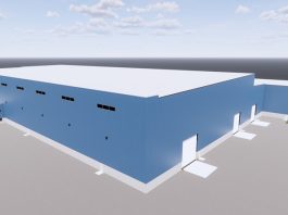 A submitted rendering of Weldall Manufacturing's planned expansion.