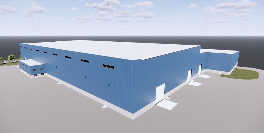 A submitted rendering of Weldall Manufacturing's planned expansion.