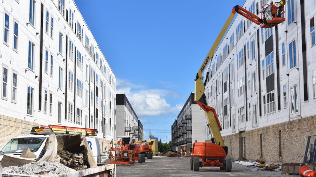 The Corliss affordable housing development under construction at 135 E. Becher St., Milwaukee.