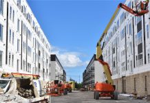 The Corliss affordable housing development under construction at 135 E. Becher St., Milwaukee.