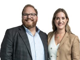 James Madlom and Lori Richards, CEO, Mueller Communications