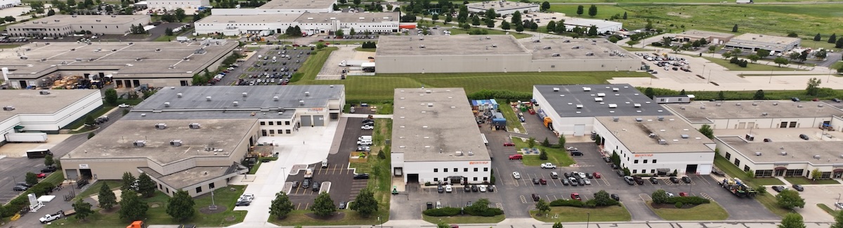 An aerial view of the Centrisys/CNP headquarters campus in Kenosha. Submitted image.