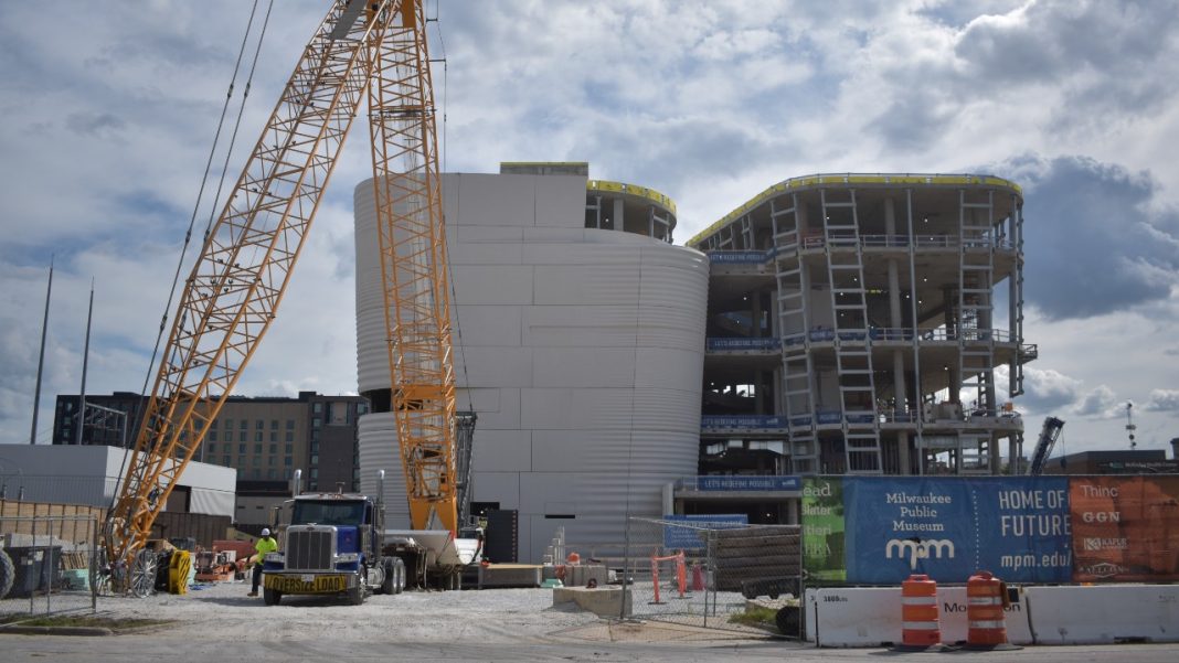 Construction continues for the Nature & Culture Museum of Wisconsin, which will replace the current Milwaukee Public Museum.