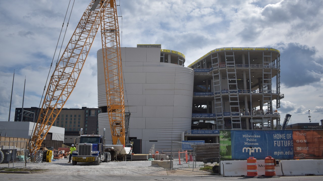 Construction continues for the Nature & Culture Museum of Wisconsin, which will replace the current Milwaukee Public Museum.