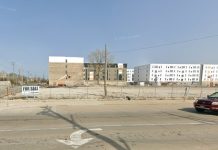 2252 S. 1st St. with The Corliss project under construction in the background. Image from Google Maps
