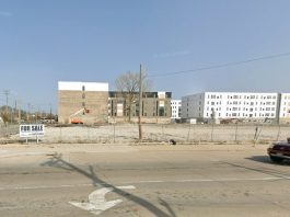 2252 S. 1st St. with The Corliss project under construction in the background. Image from Google Maps