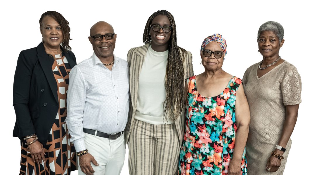 Individuals involved in the Harambee Homeownership Initiative (left to right): Alice Pugh, Timothy Scott Sr., Oby Nwabuzor, Virginia DuPriest and Valerie Langston.