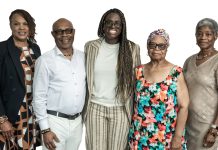 Individuals involved in the Harambee Homeownership Initiative (left to right): Alice Pugh, Timothy Scott Sr., Oby Nwabuzor, Virginia DuPriest and Valerie Langston.