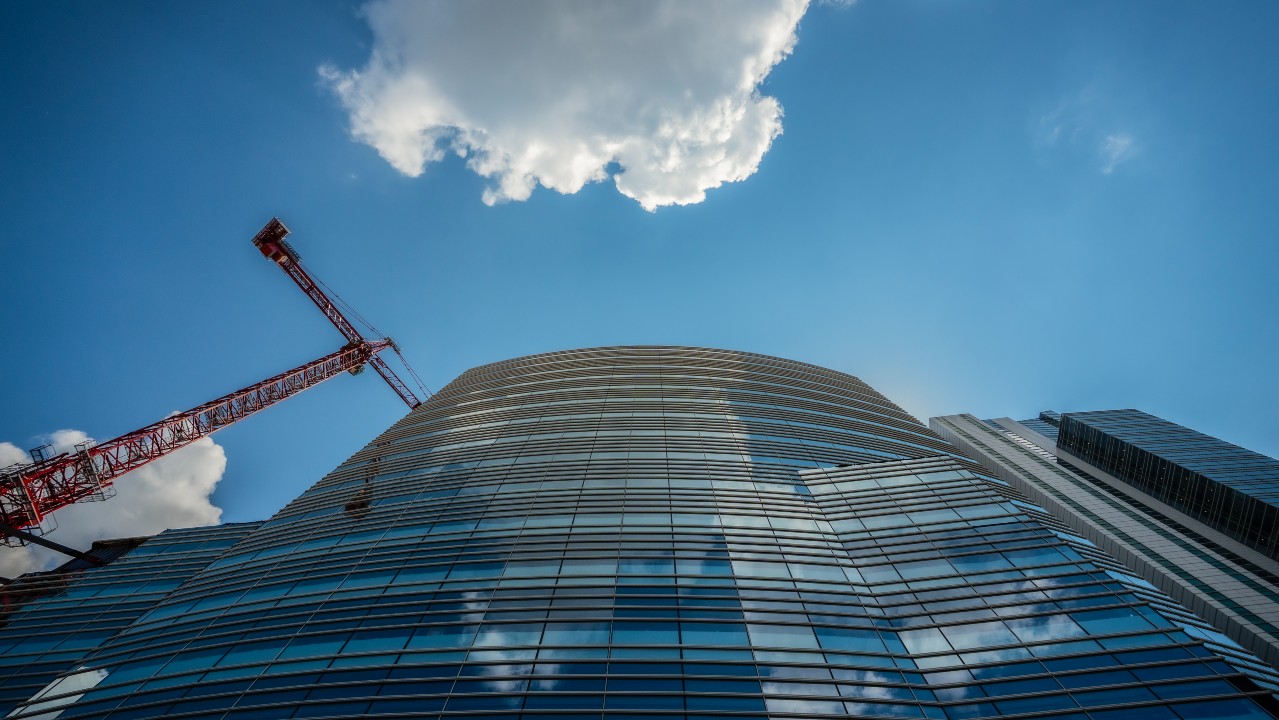 The building's glass curtain space 218,000 square feet of glass. Credit: Kenny Yoo Photography