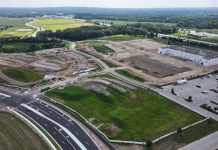 Construction work on the Pabst 59 project in August. Image from Wingspan Development Group