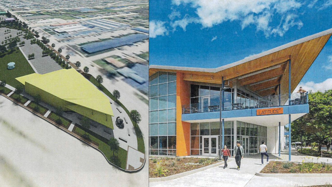 The 7,500-square-foot retail building. Rendering from cream City Real Estate Investments