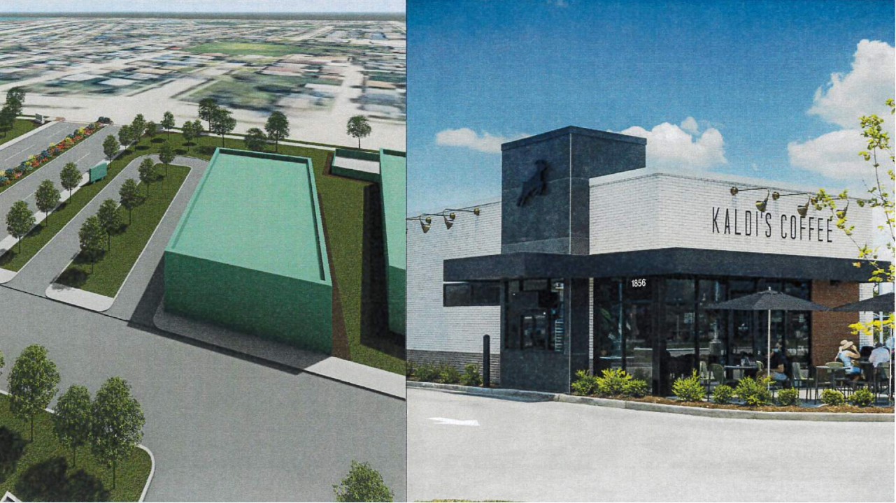 The drive-thru coffee shop. Rendering from Cream City Real Estate Investments