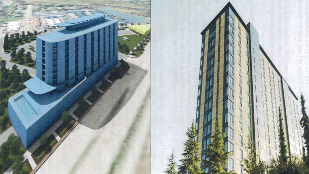 The 13-story apartment tower. Rendering from Cream City Real Estate Investments