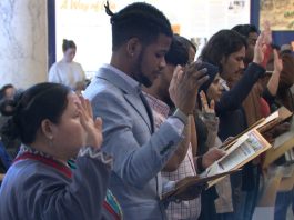 New United States citizens were welcomed during a special naturalization ceremony in 2024 at the Milwaukee County Historical Society.