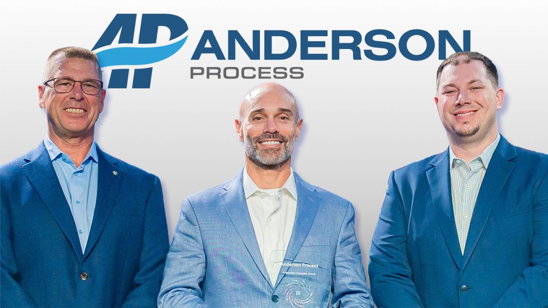 Anderson Process leadership: (left to right) CEO Greg Domino, CFO Mark Gaeto and president Ryan Domino.