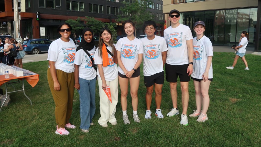 The BrandLab interns in Milwaukee took part in a wellness event this year to prepare them for their upcoming internships.