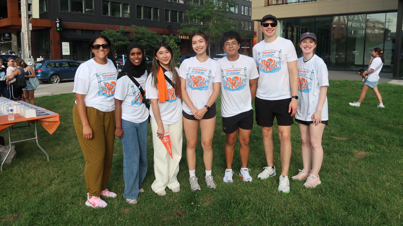 The BrandLab interns in Milwaukee took part in a wellness event this year to prepare them for their upcoming internships.
