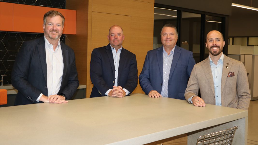 Catalyst Exhibits leadership: (left to right) vice president of business development George Judy, chief executive officer Scott Hanna, vice president of operations Andy Kleiner and vice president of creative services Kyle Baldwin.
