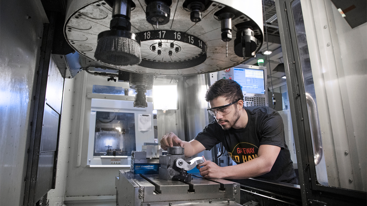 Gateway Technical College provides customized workforce training, including CNC and robotics training, at its iMET Center in Sturtevant.