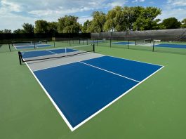 Pickleball courts installed by Munson at River Club of Mequon.