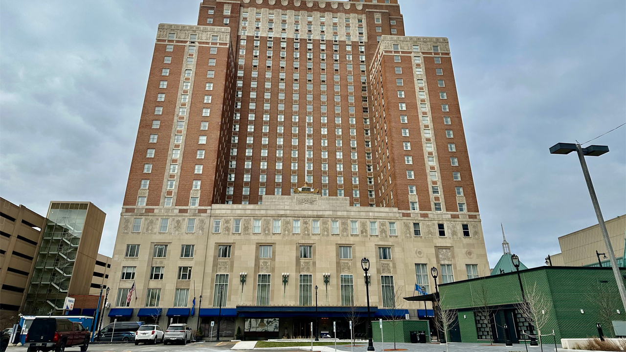 The Hilton Milwaukee hotel in downtown Milwaukee.