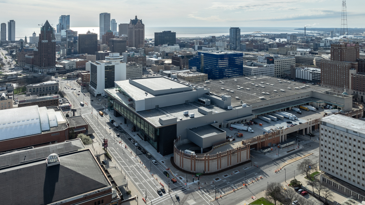 The expanded Baird Center takes up two city blocks in the Westown neighborhood.