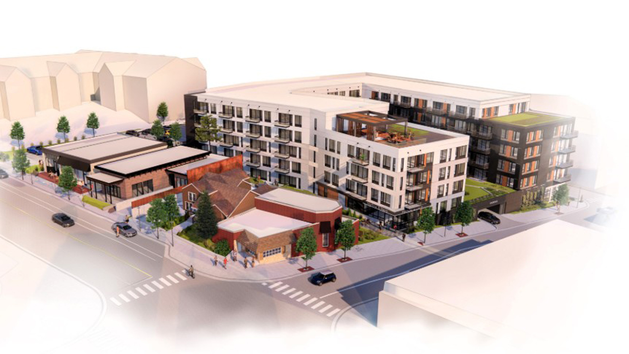 Rendering of Mandel Group’s Harlow & Hem development in the Village of Wauwatosa.