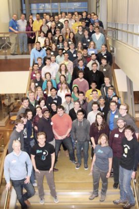 All participants in the 2016 Hackathon at Marquette, including students, faculty and employees of Direct Supply and other partnering companies. PHOTO: Laura B. Lindemann