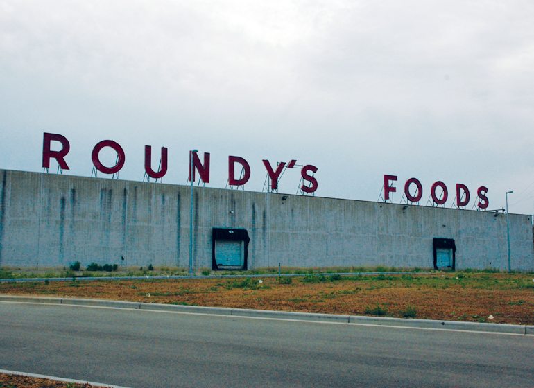 This sign remains on the site of the old Roundy’s property on West Burleigh Street at Highway 45 in Wauwatosa. The Kruger Co. acquired Roundy’s in late 2015.