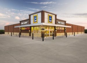 A rendering of the Aldi exterior 